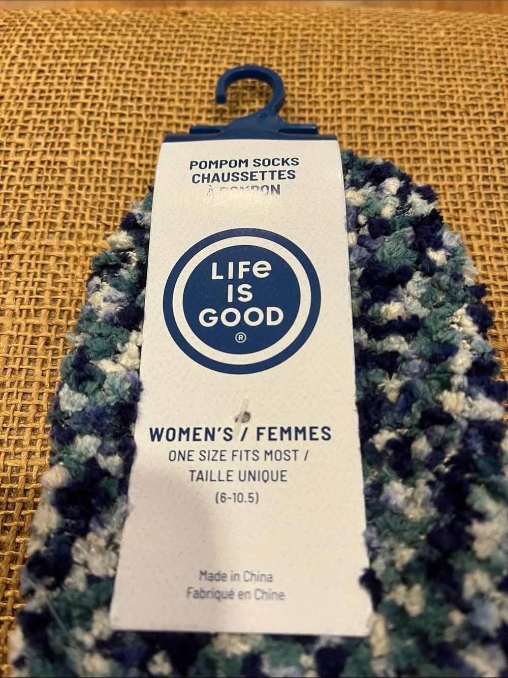 Life is Good Women’s Cozy Multi-Blue  Socks
